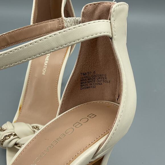 NEW BCBGeneration Women’s Isabel Braided Sandals White Size 7M - Picture 5 of 10